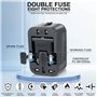Romon Adaptateur Prise Universelle, Adaptateurs Voyage Adaptateur Universel International De Voyage avec GaN20W, 2 USB, 2 USB C 