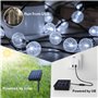 ANSGEC Guirlande Lumineuse Exterieure, 8M 50LEDs Guirlande Lumineuse Boule de Cristal Étanche, USB Lumineuse Exterieure Solaire 