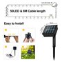 ANSGEC Guirlande Lumineuse Exterieure, 8M 50LEDs Guirlande Lumineuse Boule de Cristal Étanche, USB Lumineuse Exterieure Solaire 