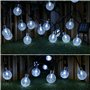 ANSGEC Guirlande Lumineuse Exterieure, 8M 50LEDs Guirlande Lumineuse Boule de Cristal Étanche, USB Lumineuse Exterieure Solaire 