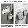 Sarsumir Porte Manteau Mural Patere Murale, Porte Manteau Salle de Bain avec 5 Crochets pour Suspendre Sac à Dos Veste Chapeau, 