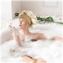 DERAYEE Bonnet Soie Beige Cheveux Nuit Élastique,Bonnet de Nuit en Satin pour Le Soin des Cheveux