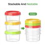 VINATO 16Pcs Boîtes Alimentaires Plastiques, 250ml Boîte Plastique Alimentaire Avec Couvercle, Set De Conservation En Rouge, Ver