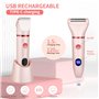 Cozary Rasoir Electrique Femme, 3 en 1 Tondeuse Femme Intime, Rasoir Femme Electrique avec Station de USB Rechargeable,Écran LCD
