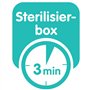 MAM Sucette « Skin Soft » en silicone pour nouveau-nés et prématurés de 0 à 2 mois Lot de 4 sucettes pour garçons avec 2 boîtes