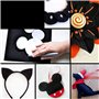 Joyzan 10Pcs Tissu Velours Noir, Feutre Auto Adhésif Dos Collant Feuilles Adhésives Papier Étagère Doublure pour Tiroir DIY Art
