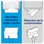 Tork Essuie-mains pliés en V verts H3, Advanced, distribution feuille à feuille, 15 x 250 feuilles, 290179
