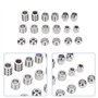 Perles de cheveux Viking, accessoires de perles de barbe, bijoux Dreadlock en acier inoxydable, haute dureté, taille parfaite, c