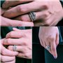 EQLEF Dragon Griffes Anneau, Hommes Gothique Anneau Sauvage Alondra Anneau Dragon Hommes Anneau (A)