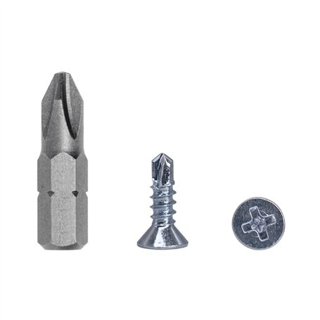 Lot de 100 vis à tôle auto-foreuse DIN 7504 P en acier zingué 3