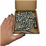Marcopol Lot de 30 vis autotaraudeuses DIN 7504K en acier zingué 6,3 x 38 mm Vis autoforeuses à tôle Tête de rondelle hexagonale