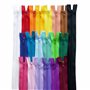 KGS Lot de 100 fermetures éclair en nylon - 20 couleurs différentes - 10 cm