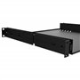 Audibax Pro Rack Drawer Ext 1U - Plateau Coulissant avec Grilles 1U pour Rack 19 pouces - Etagère Amovible 482,6 mm de Large x 3
