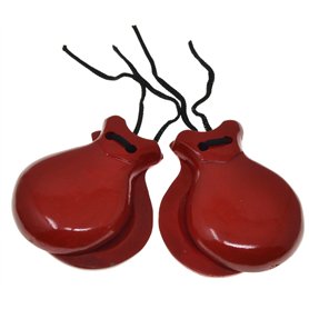 Castagnettes rouges pour adultes 2 paires de castagnettes rouge Castagnettes Castagnettes espagnoles Couleurs espagnoles traditi