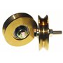 (V79–12) Lot de 2 roues pour portail coulissant, roues de poulie en acier avec rainure en V, fabriquées en Union Européenne (79