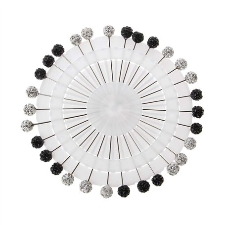 lijun 30pcs Musulman Hijab écharpe de sécurité Broches Strass Boule Broche tête Droite Broche