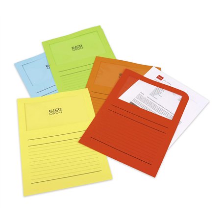 Elco Ordo "Classico" Chemises à fenêtre – 5 x 2 couleurs assorties - lot de 10