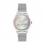 Lacoste Montre Analogique à Quartz pour Femme Collection LADYCROC avec Bracelet Milanais en Acier Inoxydable Argenté - 2001259