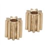 aqxreight Pignon Moteur 2 Pièces, Remplacement en Laiton pour Module Duplo Intelli Lok 0.4 9 Dents Remplacement en de Pignon de