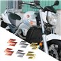 Moto Autocollant 2pcs / Set S Logo 3D Body Moto Coffre Décor Styling Stickers Autocollant for Suzuki (Color : Silver)