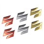 Moto Autocollant 2pcs / Set S Logo 3D Body Moto Coffre Décor Styling Stickers Autocollant for Suzuki (Color : Silver)