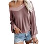 Dreamskull Dames Femmes Pull Blouses Chemise Long Jumper Tops Chemise Longue Chemisier Long Casier Élégant À Manches Longues Épa