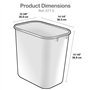 Acrimet Corbeille, Poubelle de bureau, 6,75 gallons / 27 quarts / 24 litres (en plastique) (couleur bleue) (lot de 4)