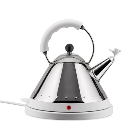 Alessi MG32 W Bouilloire Électrique Acier Inoxydable et Résine Thermoplastique Blanc