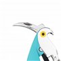 Alessi | Parrot AAM32 AZ - Tire-bouchon pour Sommelier en Fonte d'Aluminium et PC, Bleu Clair