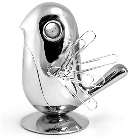 Alessi Rt01 Chip Porte-trombones Magnétique en Zamac Chromée