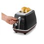 De'Longhi CTOV2103.BK Grille-pain de 2 tranches Noir 900 W, H x L x P : 20,5 x 18,5 x 32 cm