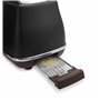 De'Longhi CTOV2103.BK Grille-pain de 2 tranches Noir 900 W, H x L x P : 20,5 x 18,5 x 32 cm
