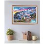 Clementoni - Vue sur la Grèce - Puzzle de 500 Pièces - Jeu de Patience et de Réflexion - Format Paysage - Image Net - Décoration