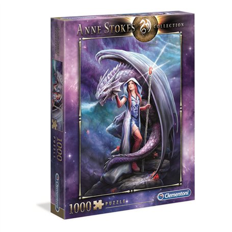Clementoni - 39525 - Puzzle - 1000 Pièces - Monde Fantastique - Mage Dragon - Jeu de Création et Logique pour Enfants - à Partir