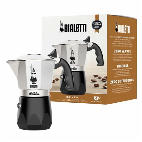 Cafetière Italienne Bialetti Noir Aluminium Thermoplastique 4 Tasses
