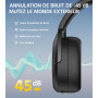 Edifier W830NB Casque Supra-auriculaire sans Fil avec ANC -45 DB, Batterie 94 Heures, Son Haute résolution LDAC, Audio Spatial,