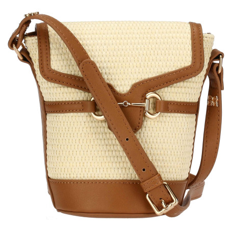 THUN - Sac seau en paille et simili cuir