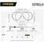 CRESSI Estrella + Seal Dry Combo - Ensemble Combo pour Adultes Masque Estrella et Innovant Tuba Seal Dry Parfait pour la Plongée