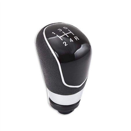 1neiSmartech Pommeau de levier de vitesse manuel 5 vitesses compatible avec Ford Focus Fiesta Kuga avec finitions chromées et ma