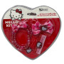 Accessoires pour filles Hello Kitty Pack en forme de coeur complet de 14 pièces collier élastiques fermoir