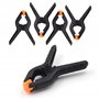 Lot de 4 pinces à ressort 7 cm en nylon de haute qualité – Mâchoire réglable en PE orange – Haute force de serrage pour menuiser