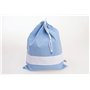 Filet - Sac maternelle à carreaux Vichy teint en fil Bleu Ciel |Bande en toile Aida personnalisable | Taille 42 x 34 cm | Fabriq