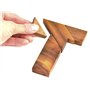 Logica Jeux Art. T Puzzle - Casse-Tête en Bois Précieux - 100 Puzzles en 1 - Difficulté 4/6 Extrême - Puzzle Géométrique - Colle