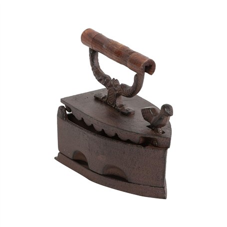 Biscottini Fer électrique à Charbon 17x10x17 cm | Fer à Repasser Vintage | Fer électrique en Fonte | Objets Vintage | Bibelots V