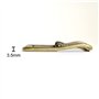 Cattaneo Accessori Metallici Boucle en ZAMA pour ceintures de 45 mm avec double ardillon - Fabriqué en Italie - Laiton antique -