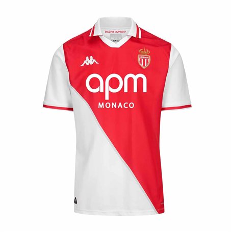 Kappa Kombat Home Monaco Act Jersey ASM | Homme | Taille 8Y | White/Red Tango SP
