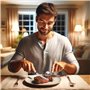 IPEA Couteaux de Table à Steak - Lot de 6 - Couteau Tranchant Bout Rond en Acier Inoxydable pour Couper la Viande et les Aliment