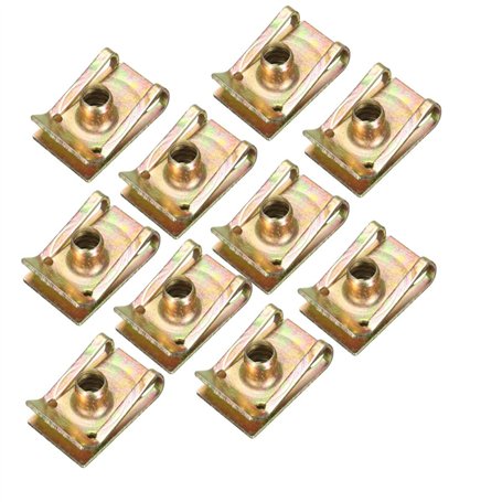 JenNiFer 10Pcs M6 6Mm Sportbike Carénage Spire Vitesse Clips Pince Fixation Vis Écrous Kits pour Moto Voiture