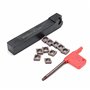 EsportsMJJ Sclcr1616H09 Porte-Outil De Tournage De Tour avec 10Pcs Ccmt09T304 Vp15Tf Ccmt32.51 Inserts De Carbure
