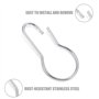 LEBQ 40 Pack Anneaux de Rideau de Douche Crochets Suspendus pour Tri et Organisation
